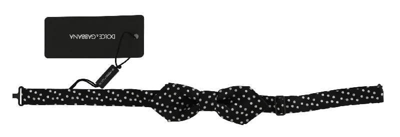 best bow ties for men-Dolce & Gabbana Elegant  Polka Dot Silk Bow Men's Tie