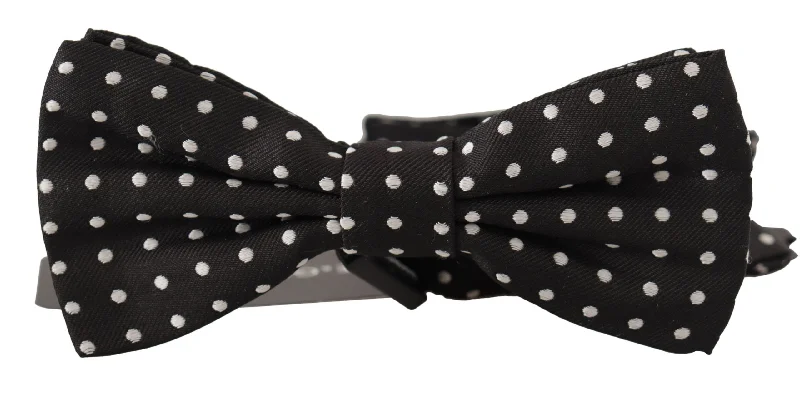 colorful men's ties-Dolce & Gabbana Elegant  Polka Dot Silk Bow Men's Tie