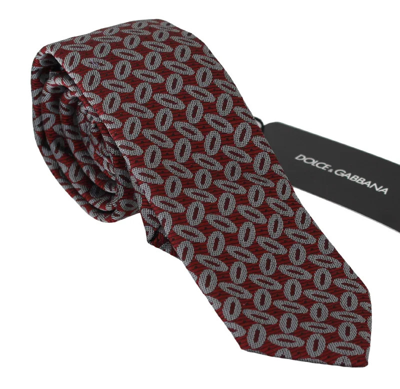 smooth finish neckties-Dolce & Gabbana Elegant  Printed Silk Neck Men's Tie