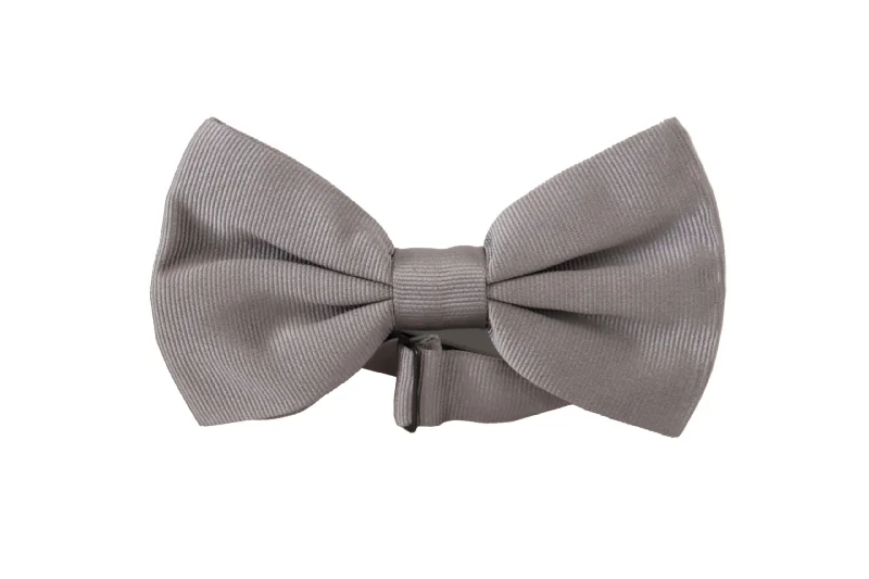 ties with cufflinks-Dolce & Gabbana Elegant  Silk Bow Men's Tie