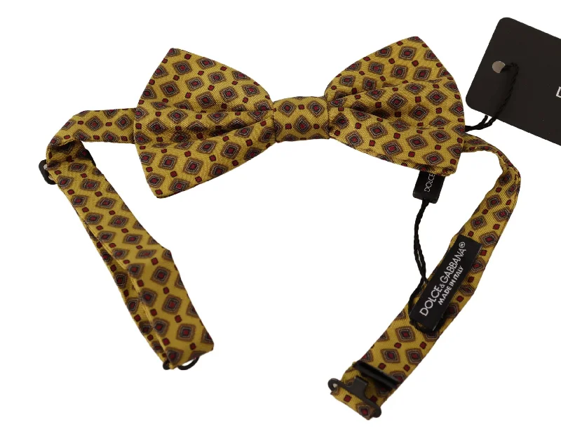 men's black ties-Dolce & Gabbana Elegant  Silk Bow Men's Tie