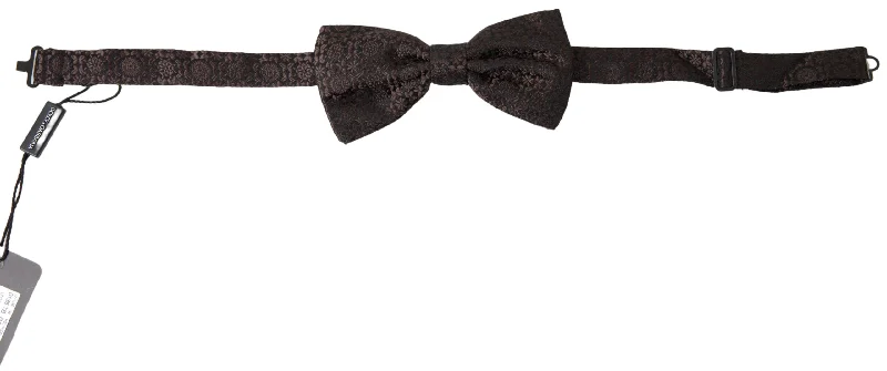 cotton neckties-Dolce & Gabbana Elegant Silk  Bow Men's Tie