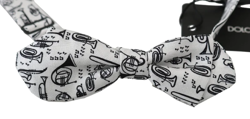 business event neckties-Dolce & Gabbana Elegant  Silk Bow Tie for Sophisticated Men's Evenings