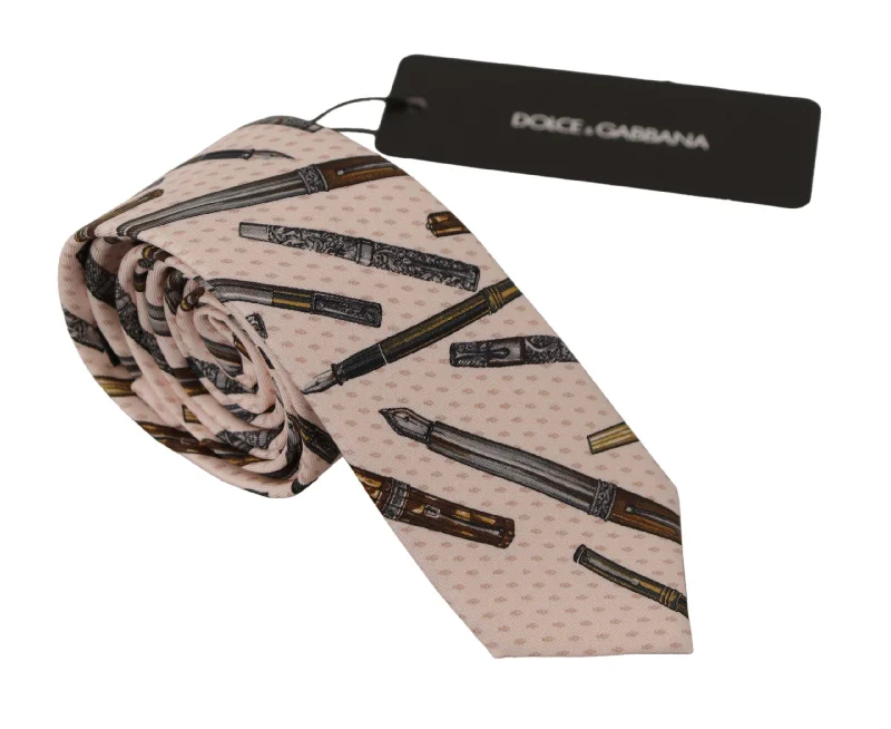 designer bow ties for men-Dolce & Gabbana Elegant Silk Bow Tie for Suave Men's Evenings