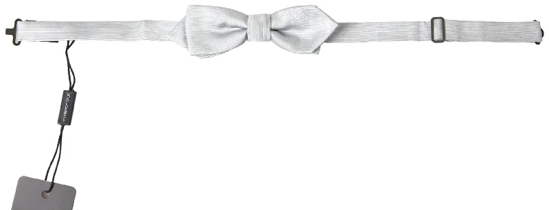 patterned ties for formal wear-Dolce & Gabbana Elegant Silk Bow Tie in Men's