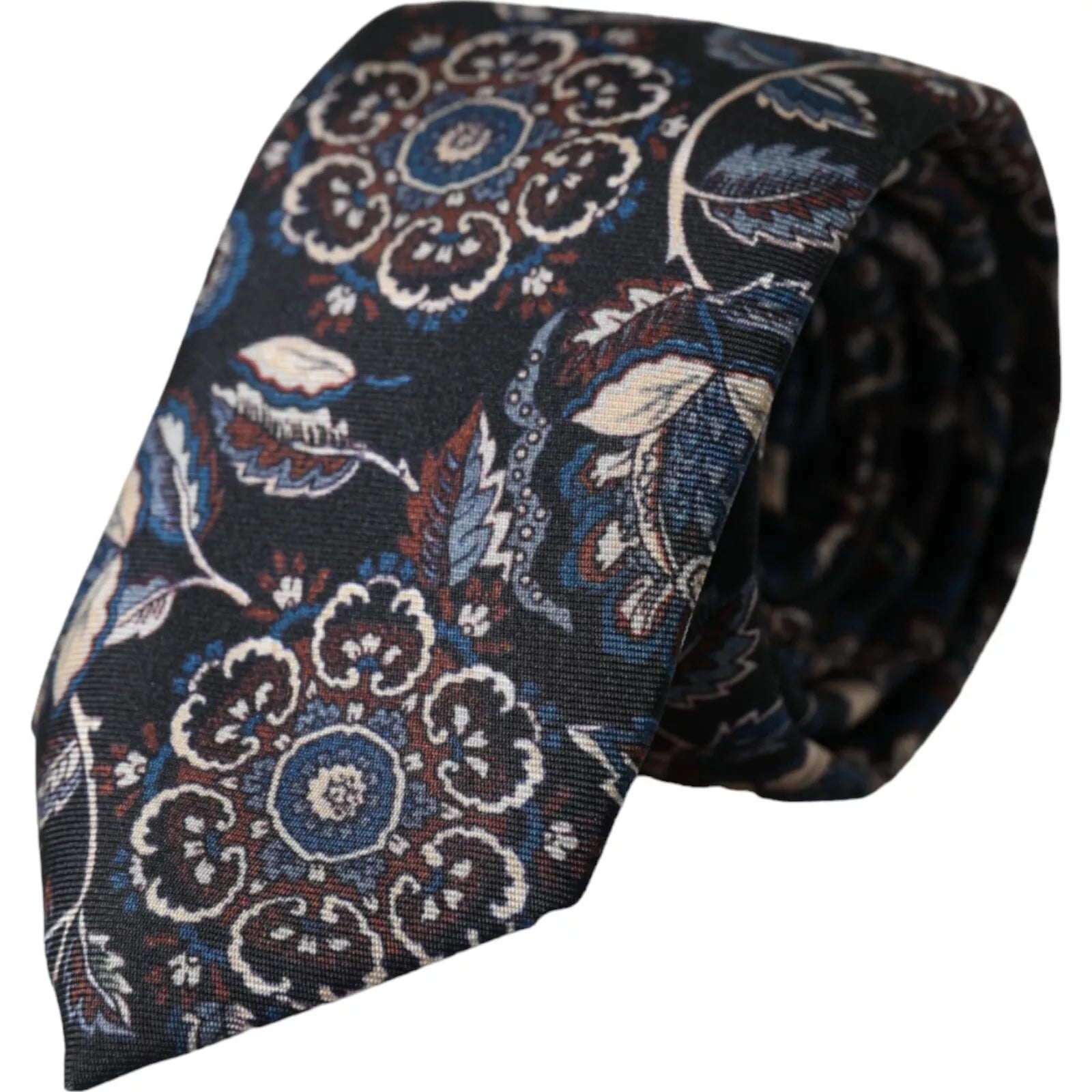 striped formal neckties-Dolce & Gabbana  Floral Pattern Silk Adjustable Men Men's Tie