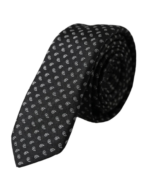 unique office neckties-Dolce & Gabbana  Jacquard Patterned Silk Adjustable Men Men's Tie