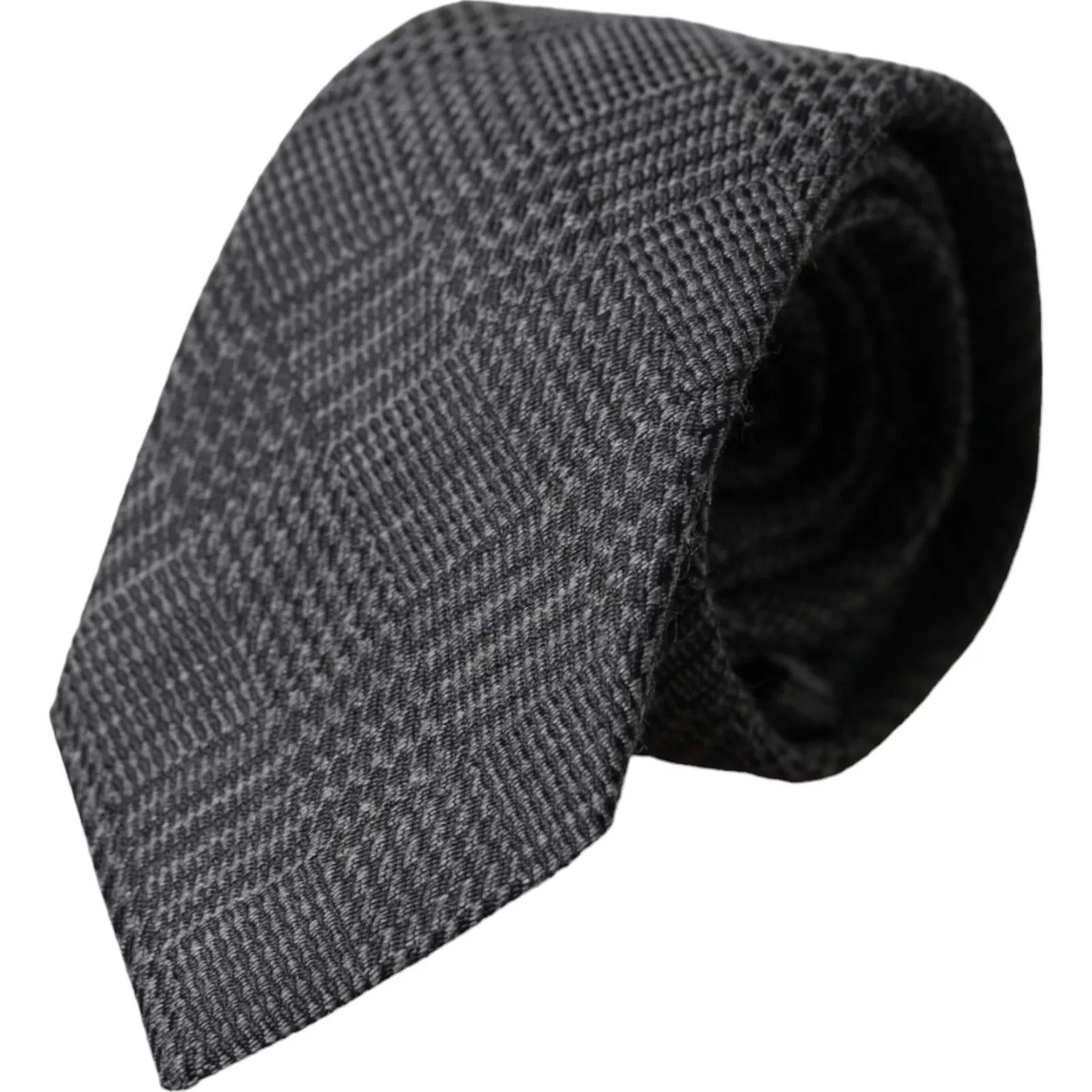 patterned ties for formal wear-Dolce & Gabbana  Plaid Patterned Silk Adjustable Men Men's Tie