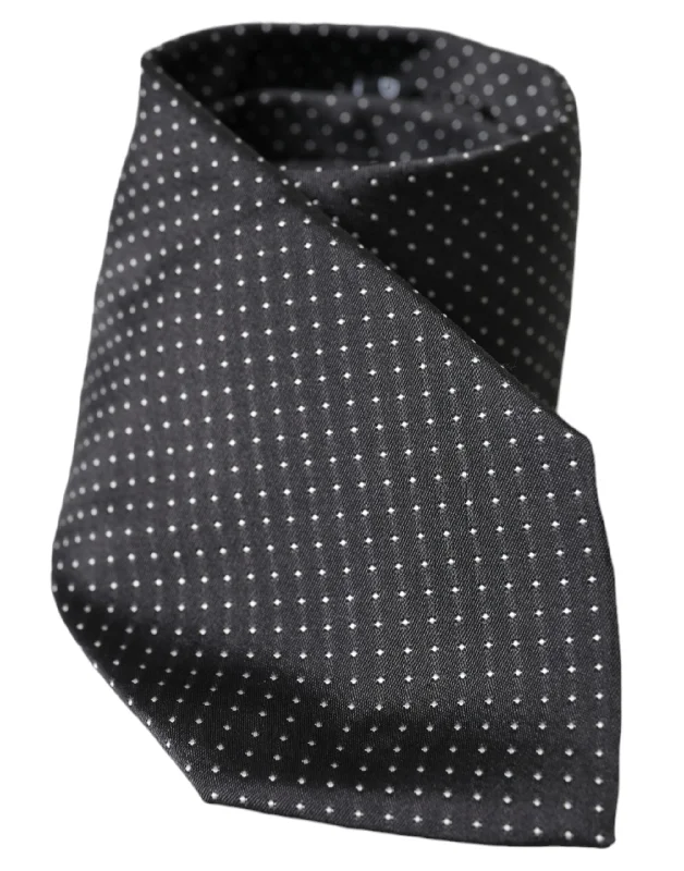 designer bow ties for men-Dolce & Gabbana  Polka Dot Silk Adjustable Men Men's Tie