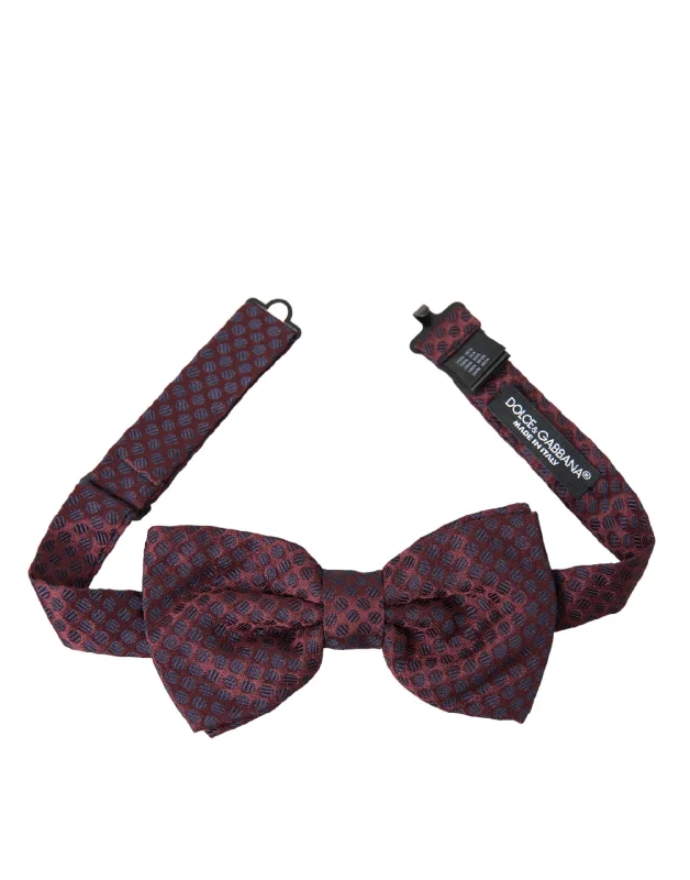 men's formal occasion neckties-Dolce & Gabbana  Polka Dots Silk Adjustable Neck Bow Men's Tie