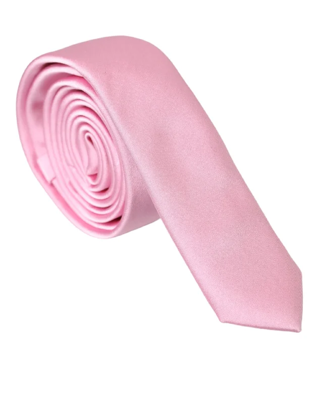 tie styles for weddings-Dolce & Gabbana  Solid Silk Adjustable Tie Men's Men