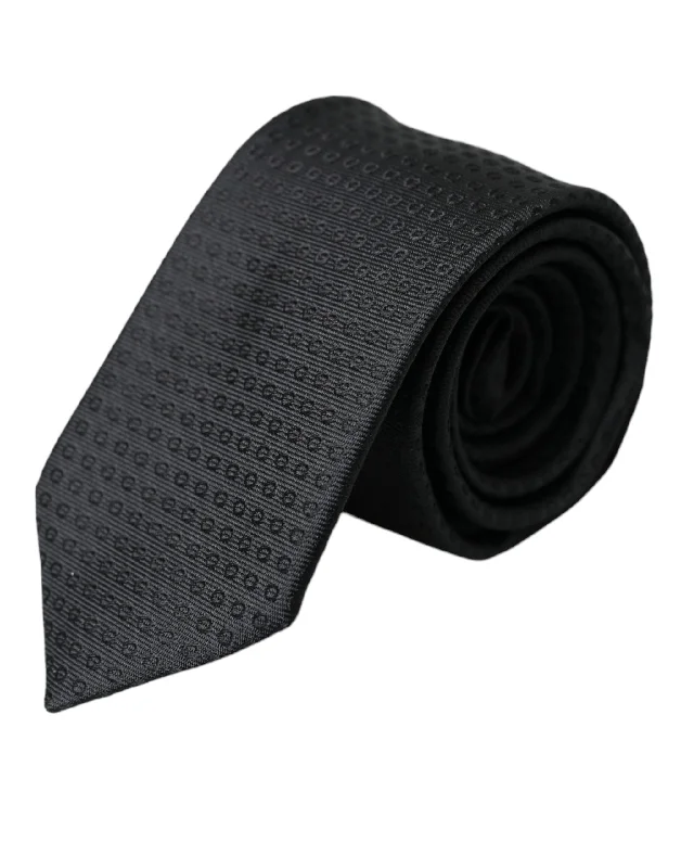 premium men's necktie sets-Dolce & Gabbana  STAFF Patterned Cotton Adjustable Men Men's Tie