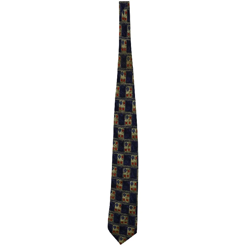 best bow ties for men-Ermenegildo Zegna Printed Necktie in Multicolor Silk