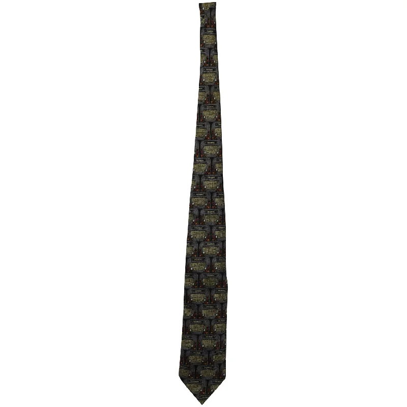 solid color neckties-Ermenegildo Zegna Printed Necktie in Multicolor Silk