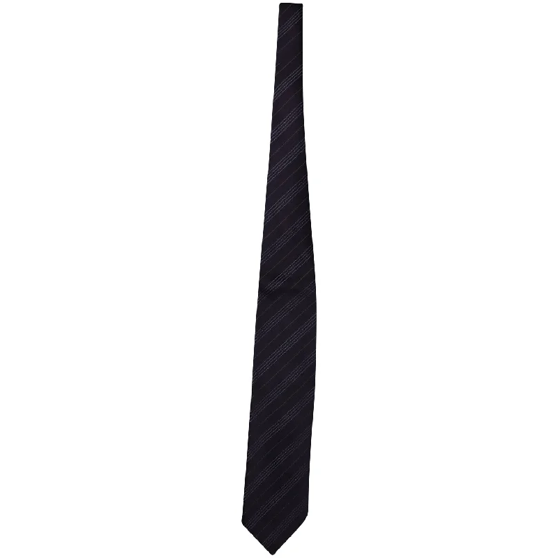 exclusive necktie collections-Ermenegildo Zegna Striped Necktie in Deep Violet Silk