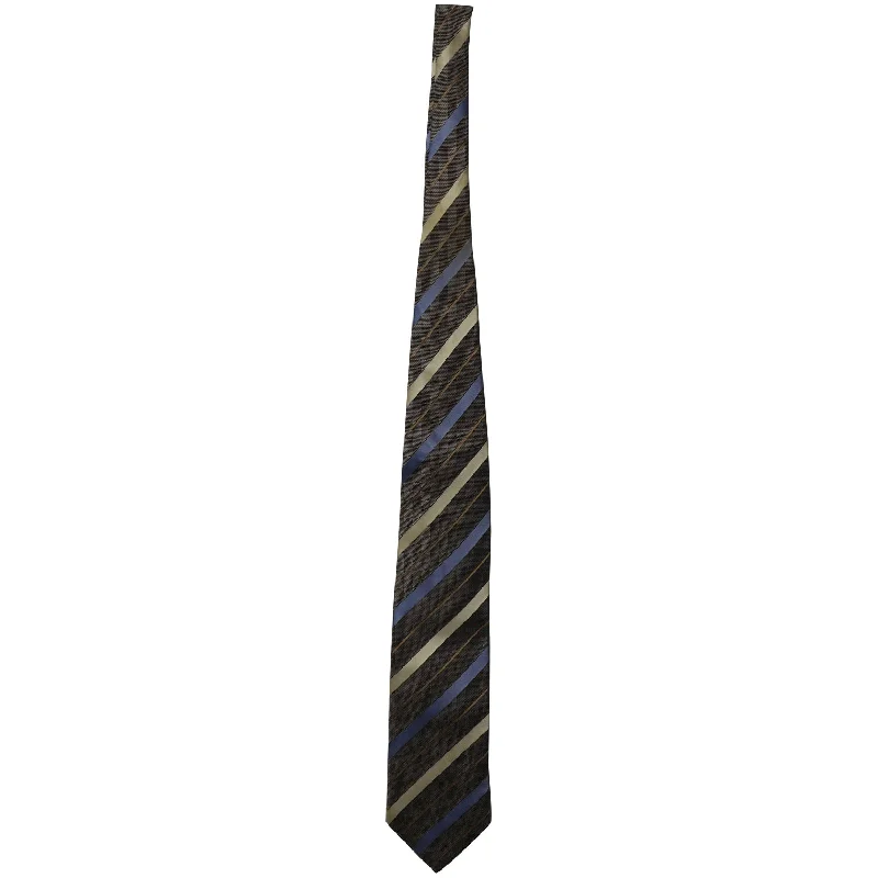 unique wedding ties-Ermenegildo Zegna Striped Necktie in Multicolor Silk