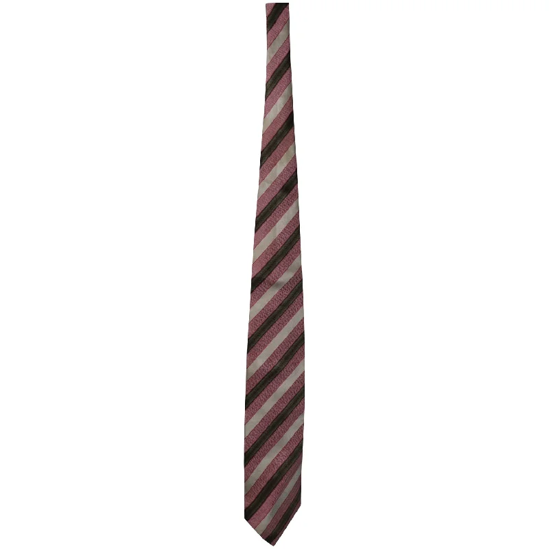 classic silk wedding ties-Ermenegildo Zegna Striped Necktie in Multicolor Silk