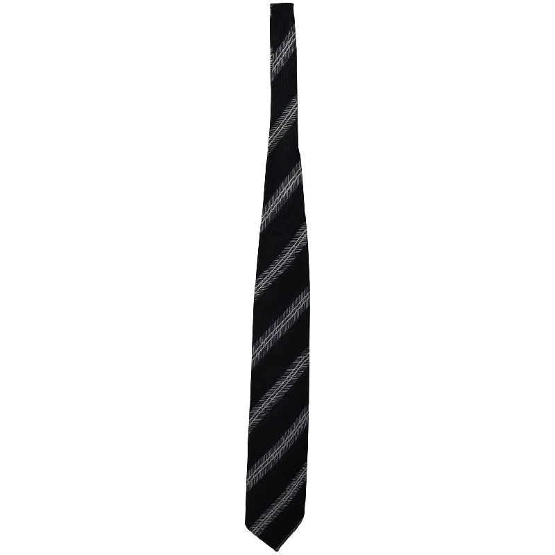 best quality necktie brands-Ermenegildo Zegna Striped Necktie in Navy Blue Silk