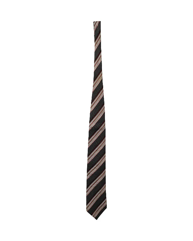 best tie patterns for men-Ermenegildo Zegna Striped Tie in Multicolor Silk