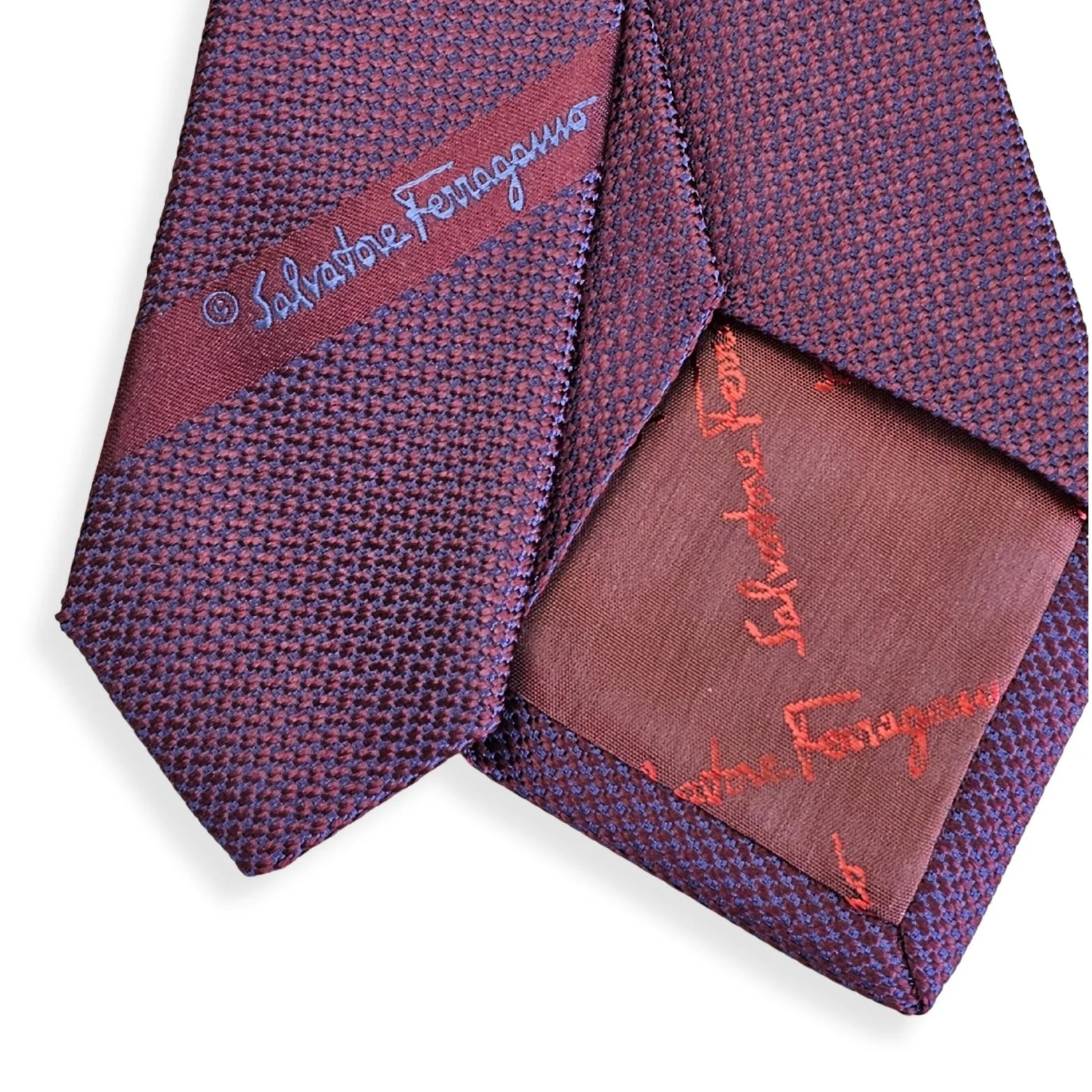 luxury ties for men-Ferragamo 3-Zero Tie Blue