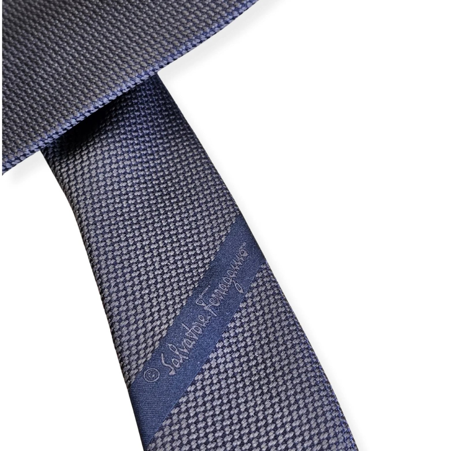 high-quality silk neckties-Ferragamo 3-Zero Tie Grey