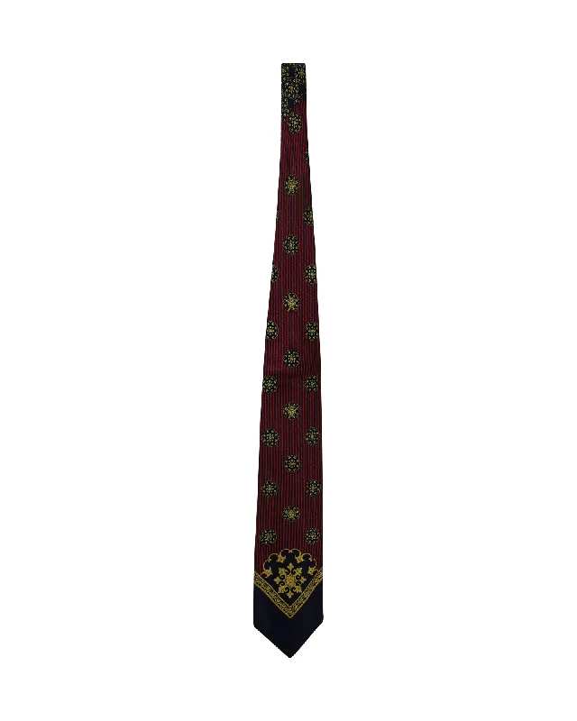 professional tie accessories-Gianni Versace Printed Tie in Multicolor Silk