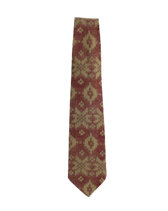 best neckties for business-Giorgio Armani Printed Tie in Maroon Silk