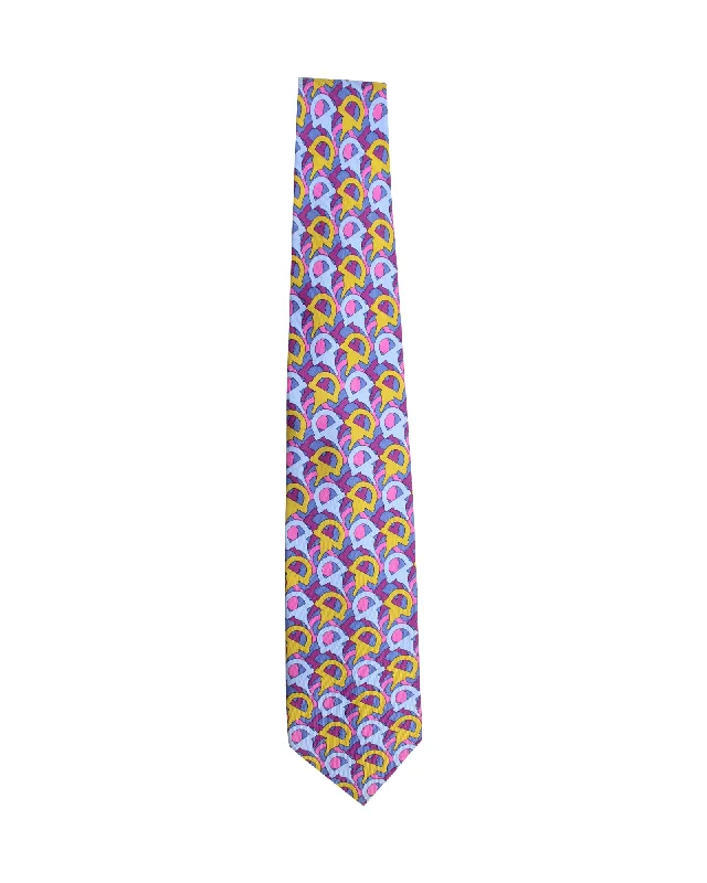 best silk necktie brands-Gucci Printed Tie in Multicolor Silk