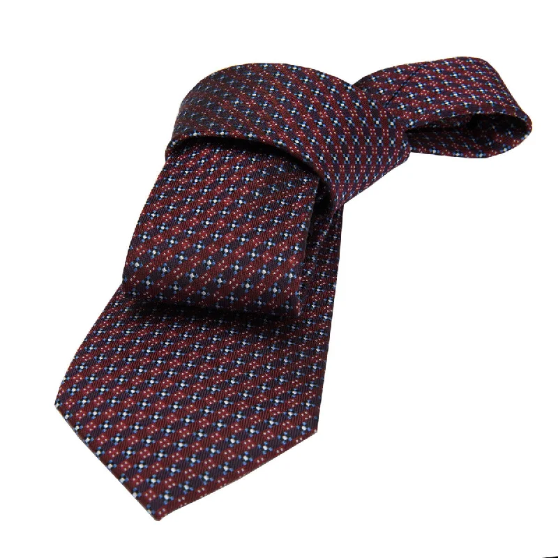 wedding bow ties-Guilford Abstract Silk Tie, Burgundy / Blue