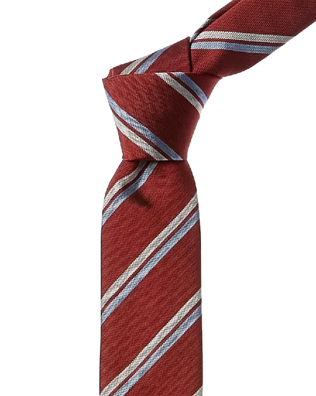 men's tie collection-Hugo Boss Dark Red Silk-Blend Tie