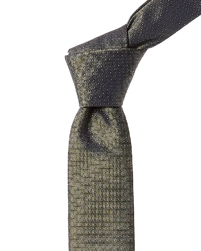 casual neckties for office-Hugo Boss Medium Yellow Silk Tie