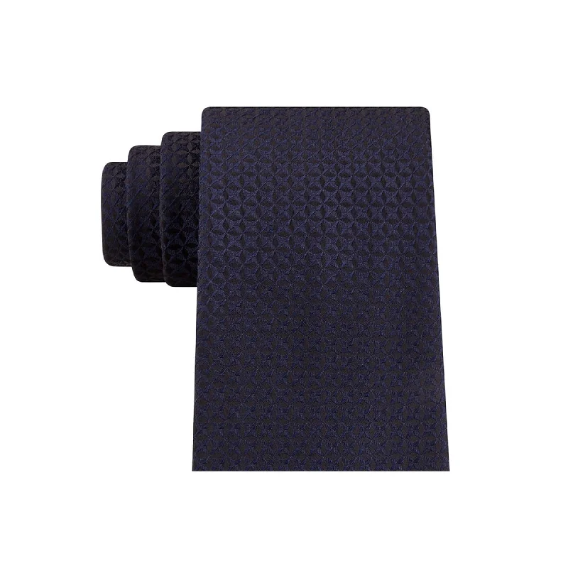 best silk necktie brands-Kenneth Cole Reaction Men's Slim Iridescent Geo Tie Navy Size Regular