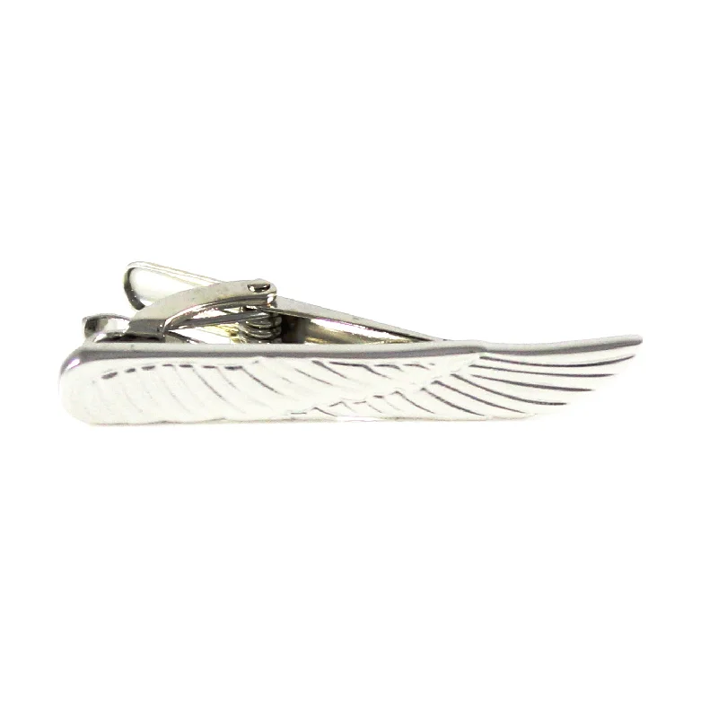 tie designs for the office-Maui Silver Wing Tie Bar