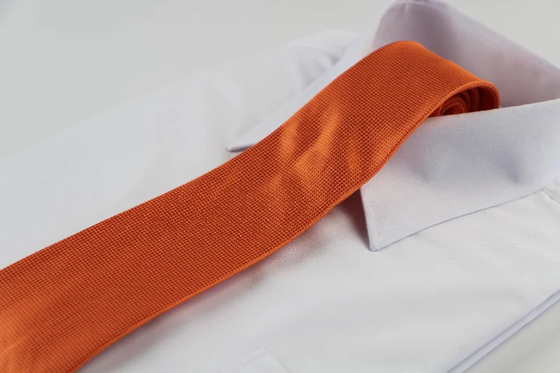 high-quality business neckties-Mens Orange Elegant Patterned 8cm Neck Tie