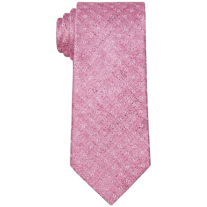 business casual neckties-Michael Kors Men's Geometric Print Tie Pink Size Regular