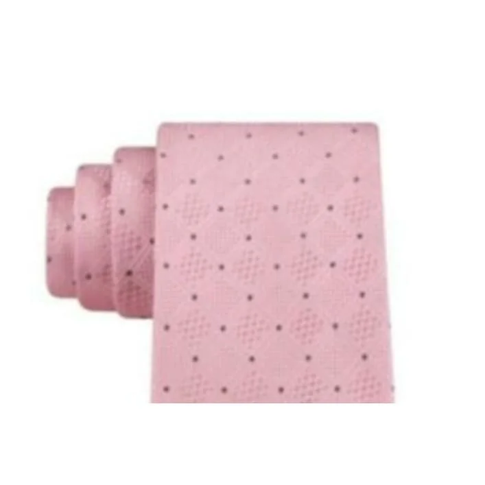 tie bundles for men-Michael Kors Men's Gingham Checkered Grid Classic Neck Tie All Pink Size Regular