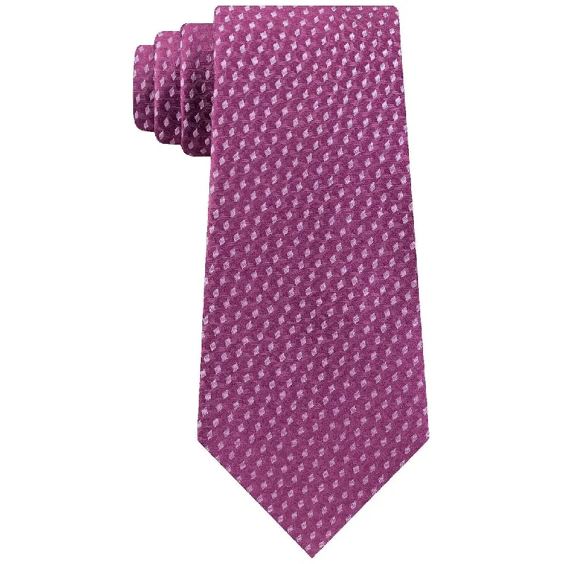 stylish silk tie sets-Michael Kors Men's Shadowed Geo Diamond Tie Purple One Size