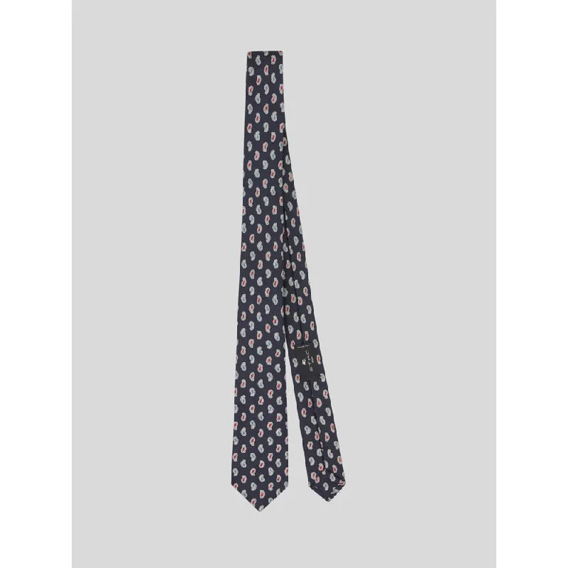 tie accessories for men-Micro Paisley Jacquard Silk Tie