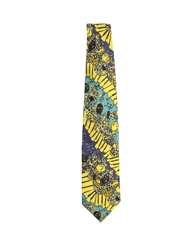 patterned silk ties-Missoni Printed Tie in Multicolor Silk