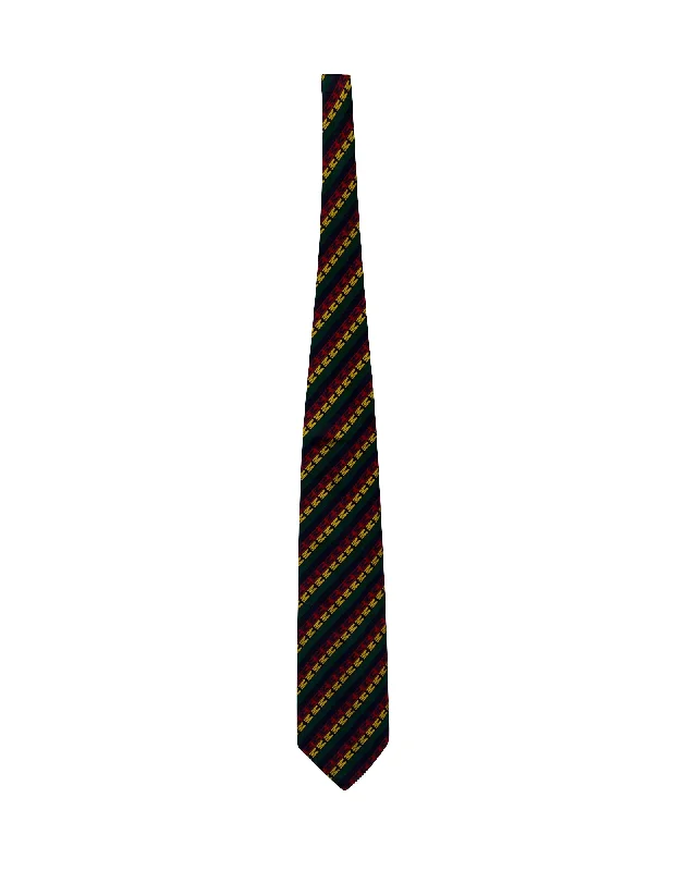 long neckties for tall men-Moschino Striped Tie in Multicolor Silk