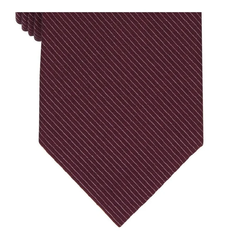 affordable office ties-Perry Ellis Men's Classic Design Shroyer Solid Tie Red Regular