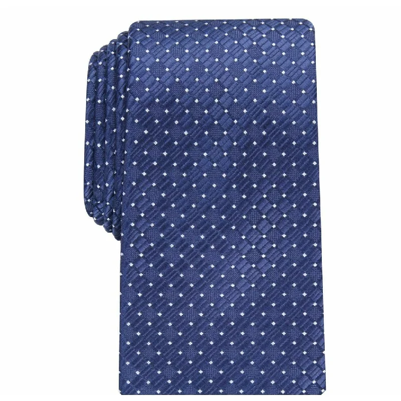 formal designer neckties-Perry Ellis Men's Kimball Micro-Dot Tie Navy Size Regular