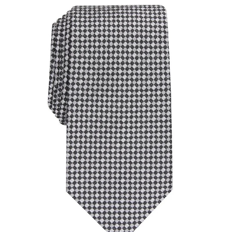 stylish patterns in men's neckties-Perry Ellis Men's Morgan Neat Tie Black Size Regular