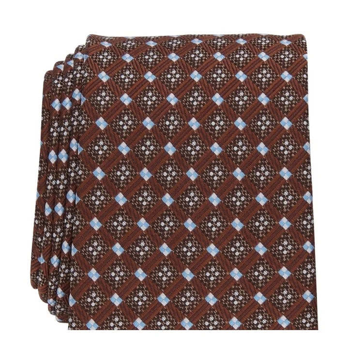 colorful business ties-Perry Ellis Men's Selby Neat Tie Brown Regular