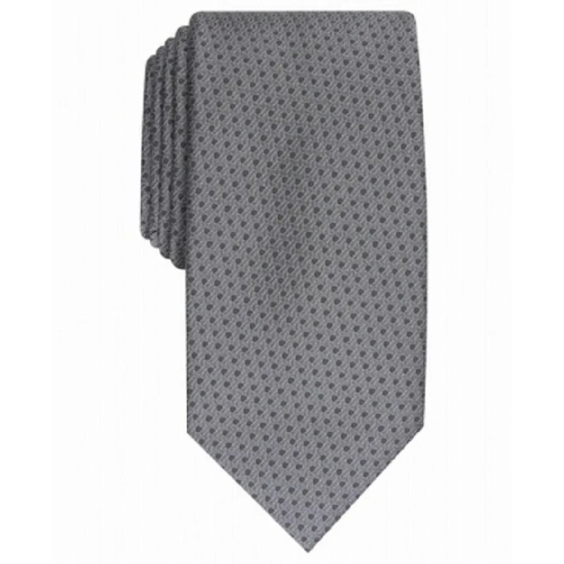 men's premium ties-Perry Ellis Men's Starlite Neat Tie Gray One Size