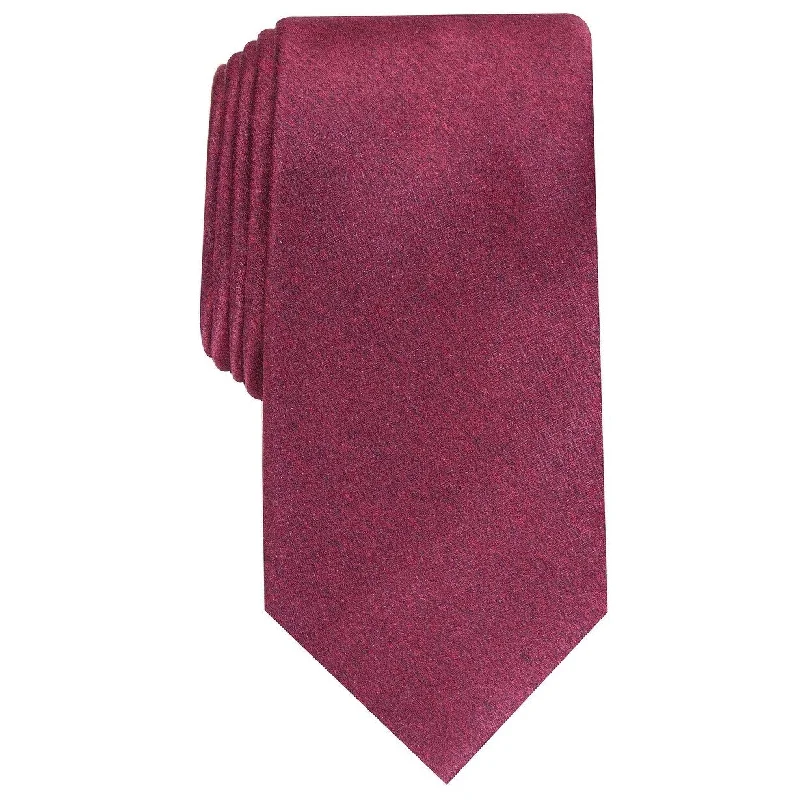 ties for office attire-Perry Ellis Men's Vandorn Metallic Solid Tie Pink Size Regular - One Size