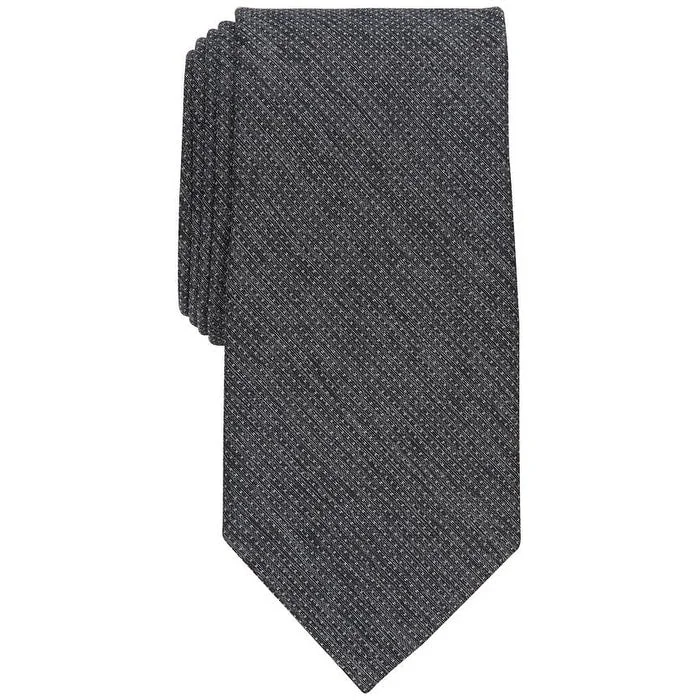 office tie sets for men-Perry Ellis Men's Wagner Classic Textured Tie Black Regular