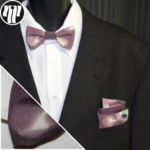 stylish ties for formal wear-"Purple Haze" - Tie & Square Combination