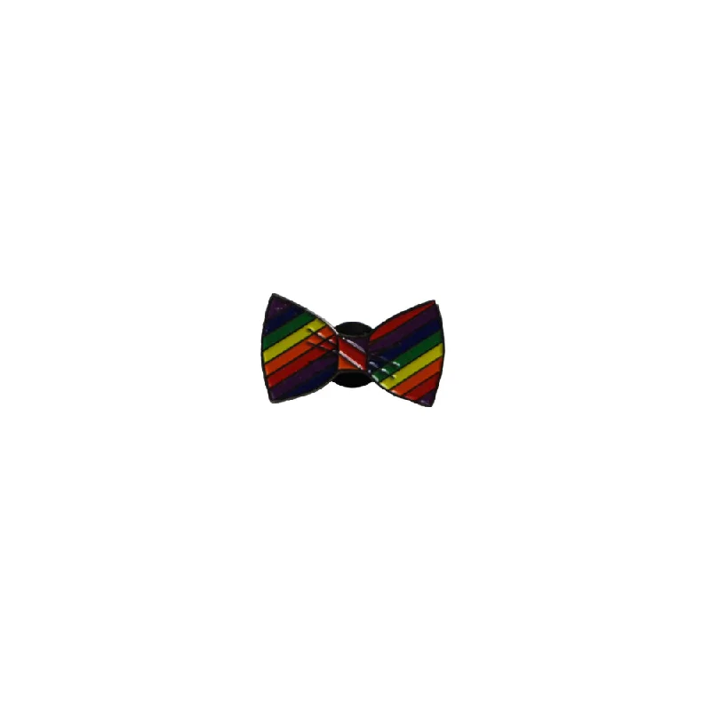 stylish silk tie sets-Rainbow Pride Bow Tie Lgbt Brooch Blazer Shirt Pin