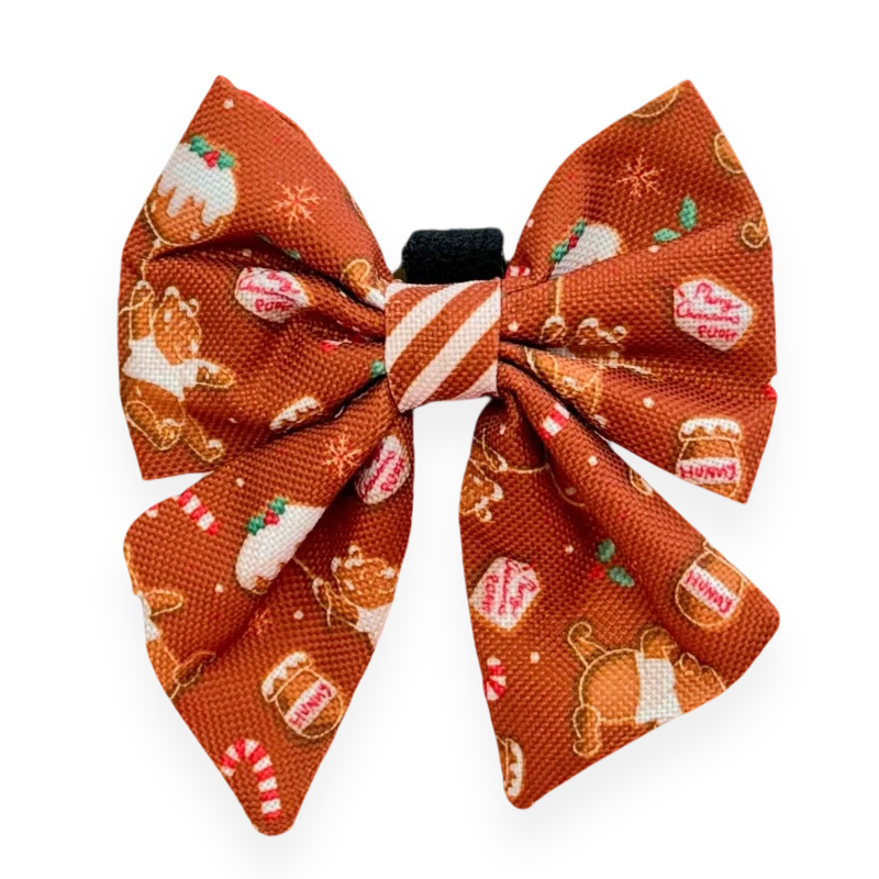 fun print neckties-Disney© Sailor Bow - Gingerbread Bear